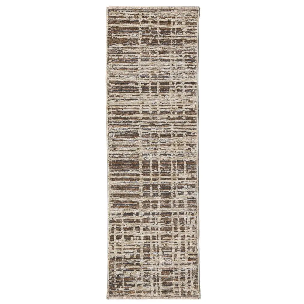 Abstract loper - Lattice Beige/Grijs