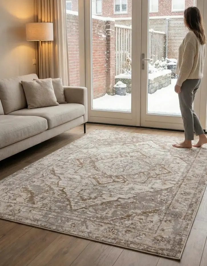 Vintage vloerkleed - Sand Beige