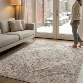 Vintage vloerkleed - Sand Beige