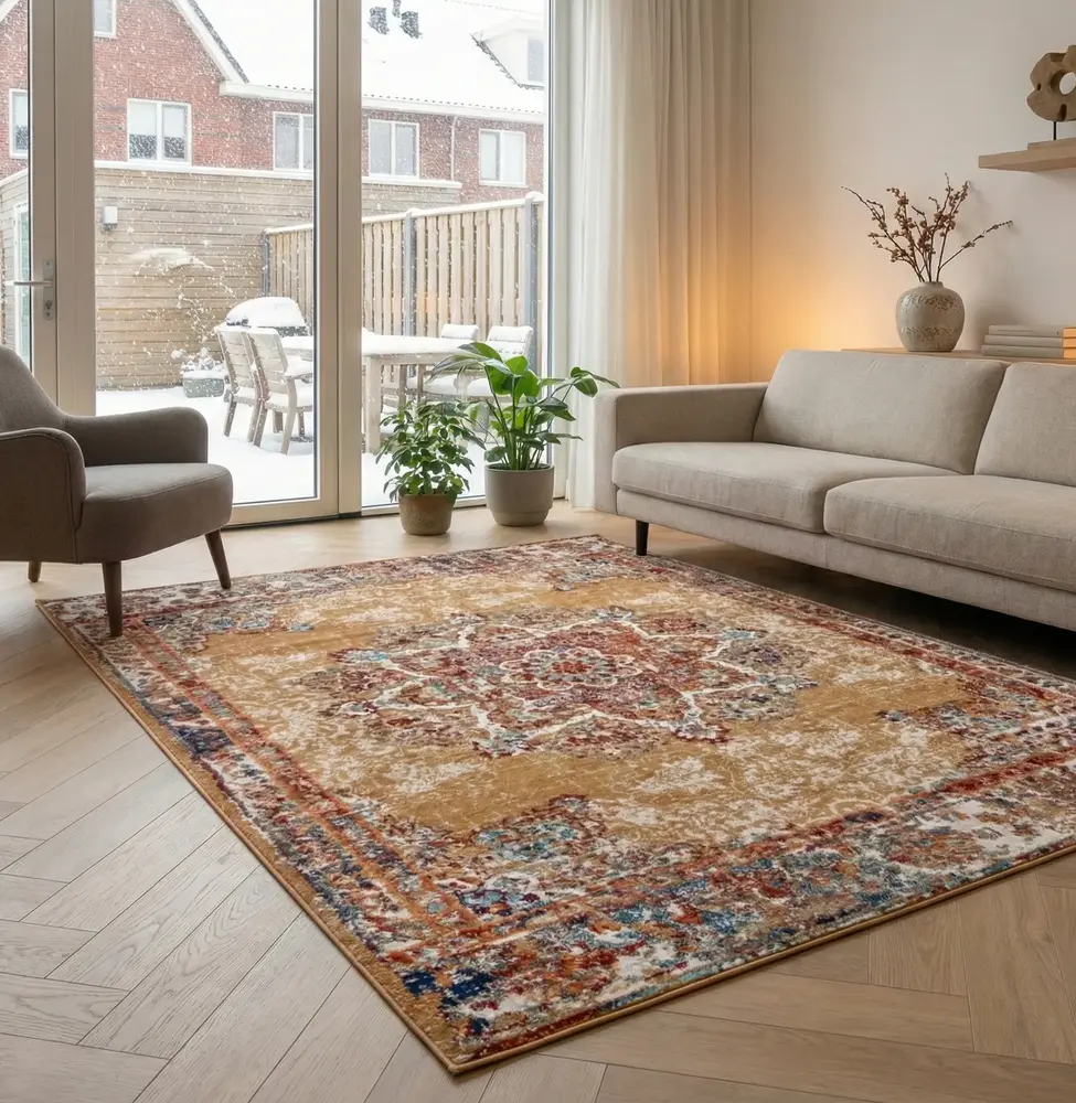 Vintage vloerkleed - Maderno Geel / Multi