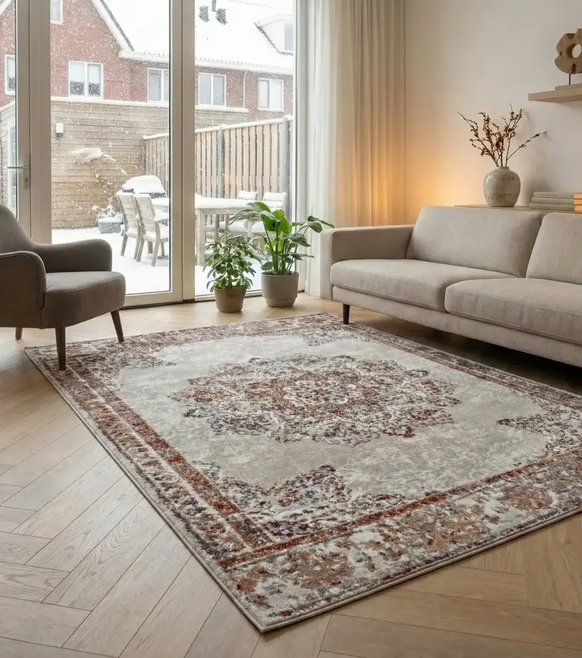 Vintage vloerkleed - Maderno Crème / Multi