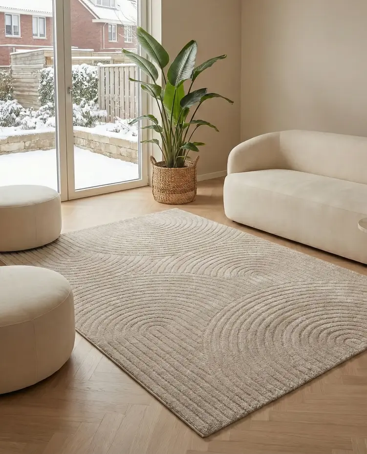 Japandi vloerkleed - Skando Beige Japandi vloerkleed - Skando Beige