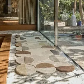 Organisch wollen loper - Mia Scallop Frame Beige/Naturel