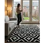 Geometrisch vloerkleed - Diamond Zwart/Wit