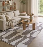 Abstract vloerkleed - Burano Bruin