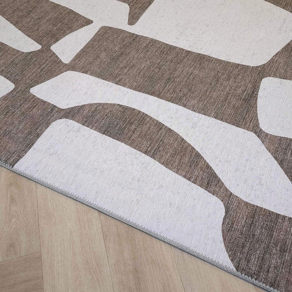 Abstract vloerkleed - Burano Bruin