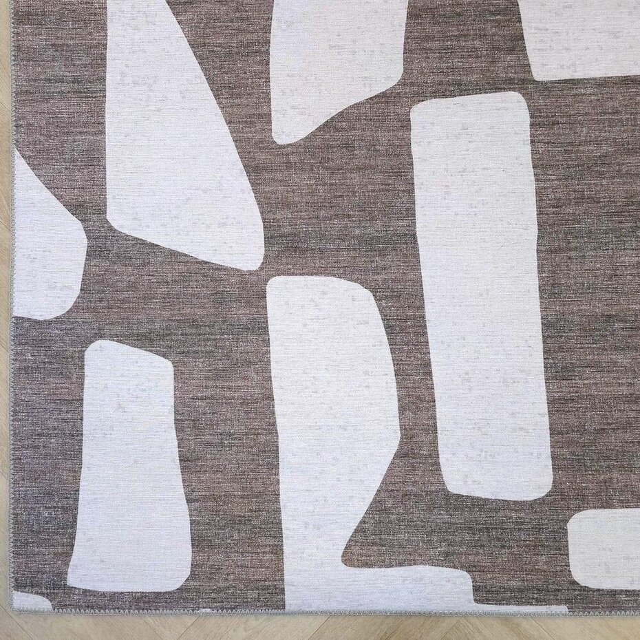 Abstract vloerkleed - Burano Bruin