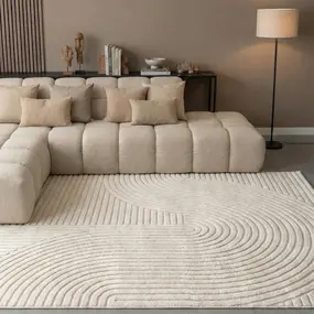 Modern vloerkleed - Eliora Japandi Crème