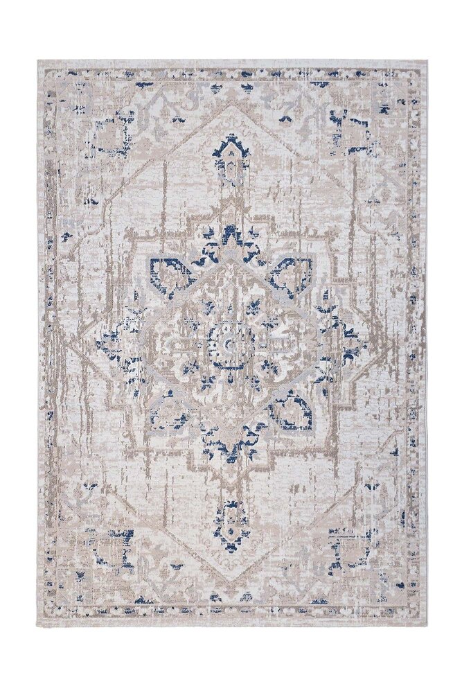 Vintage vloerkleed - Ancora Creme/Blauw