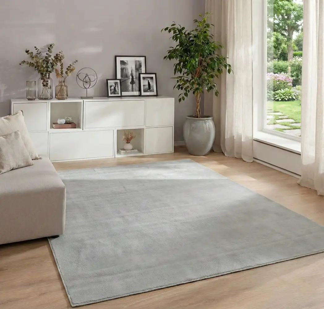 Wasbaar vloerkleed - Malaga Lichtgrijs