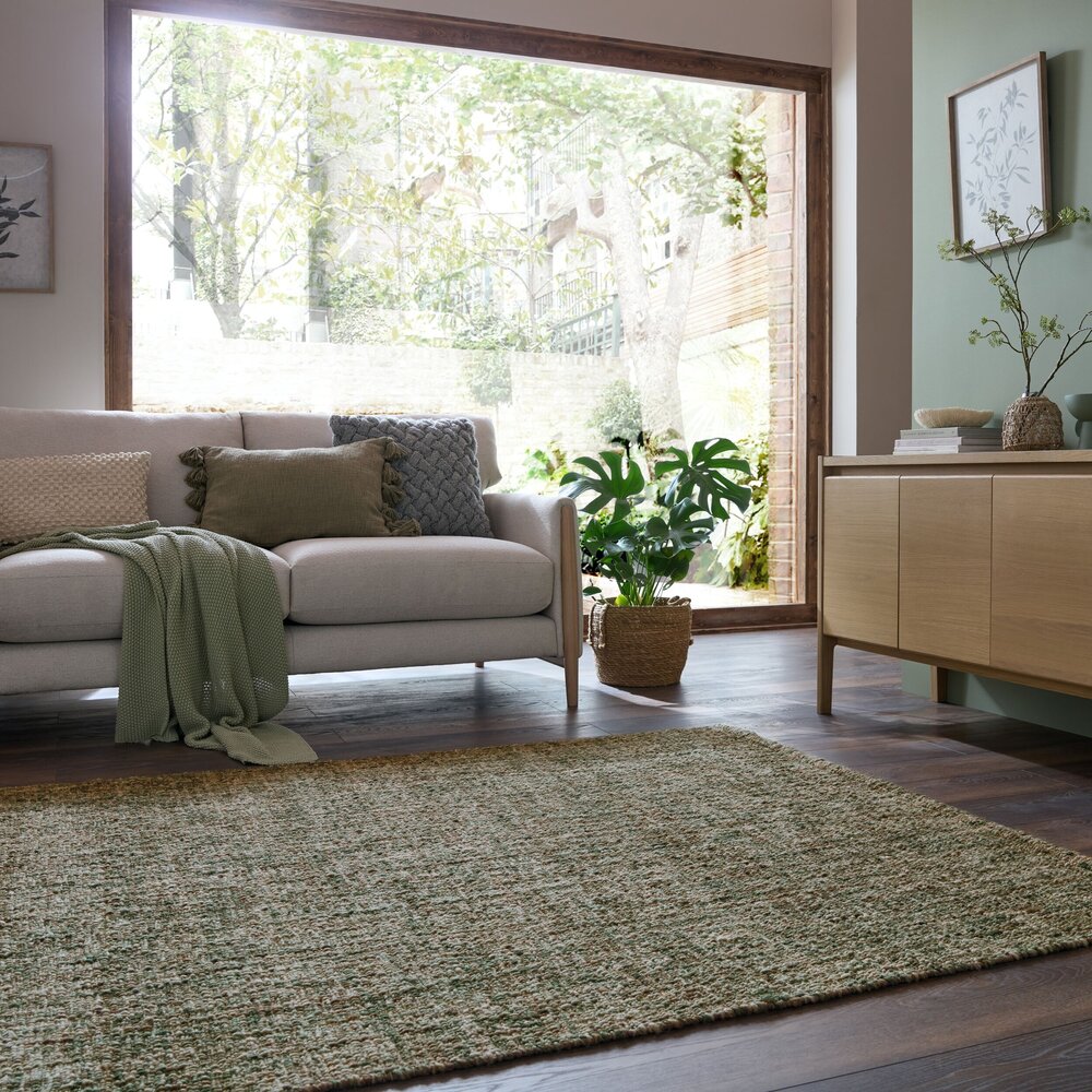 Wollen vloerkleed - Heather Groen Wollen vloerkleed - Heather Groen