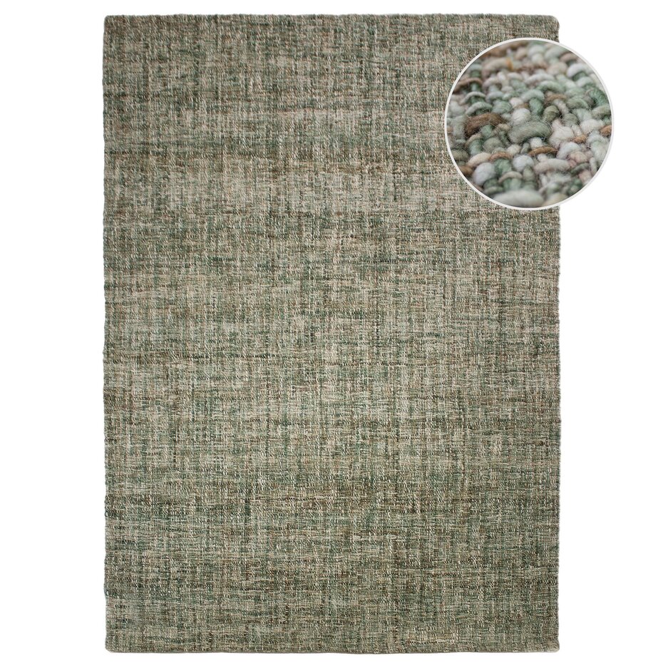 Wollen vloerkleed - Heather Groen Wollen vloerkleed - Heather Groen