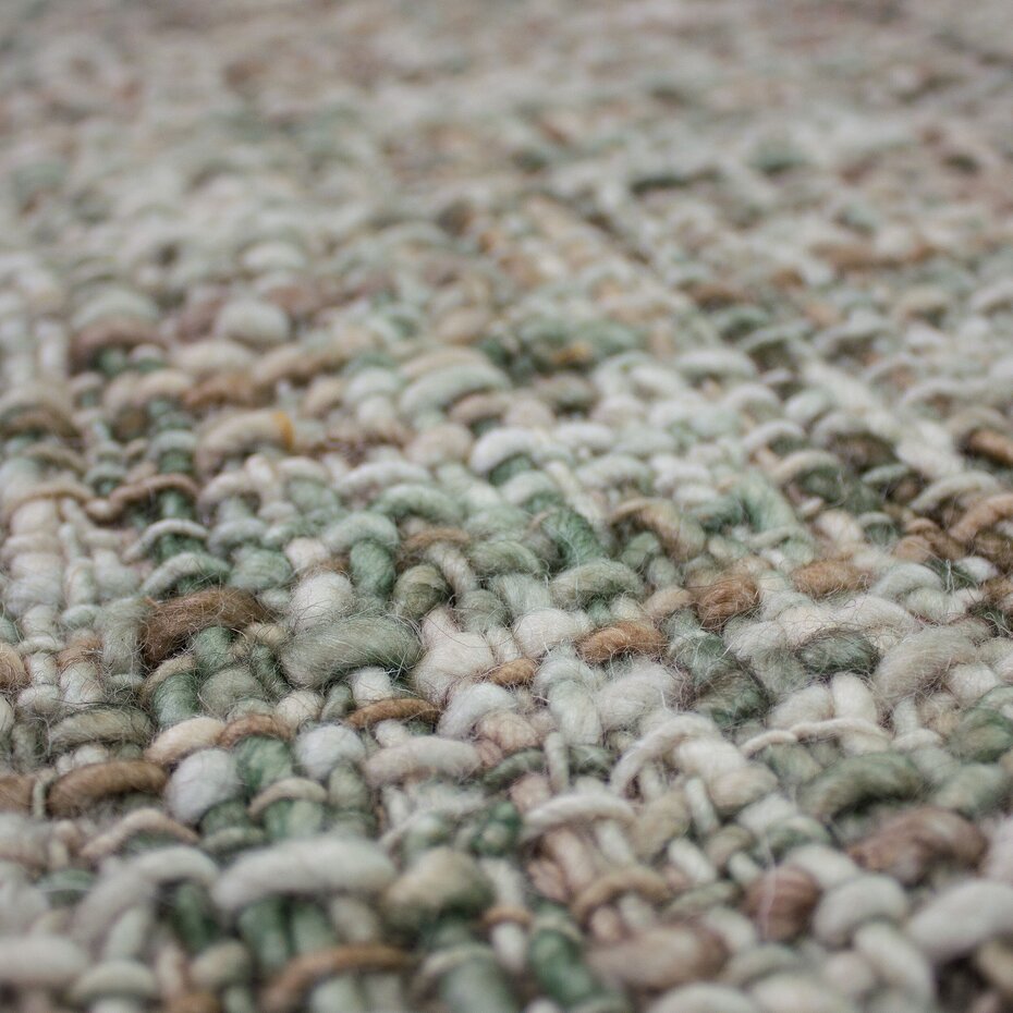 Wollen vloerkleed - Heather Groen Wollen vloerkleed - Heather Groen