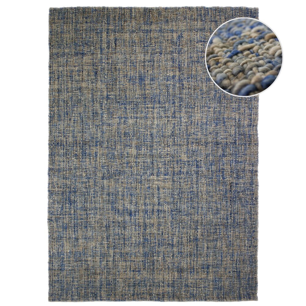 Wollen vloerkleed - Heather Blauw Wollen vloerkleed - Heather Blauw