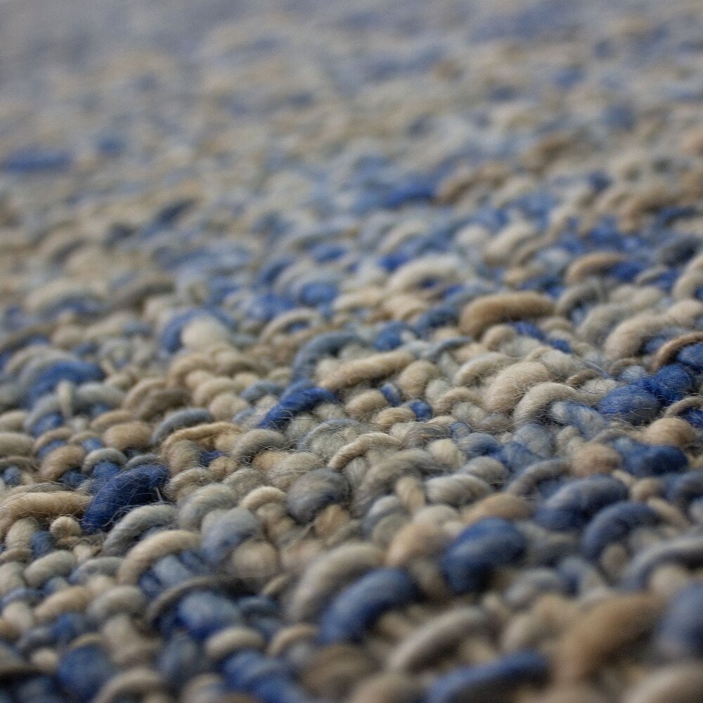 Wollen vloerkleed - Heather Blauw Wollen vloerkleed - Heather Blauw