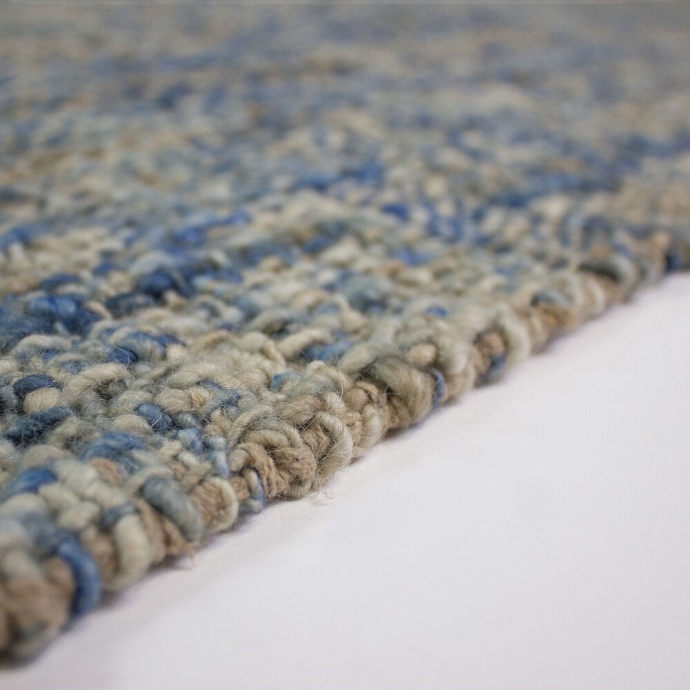 Wollen vloerkleed - Heather Blauw Wollen vloerkleed - Heather Blauw