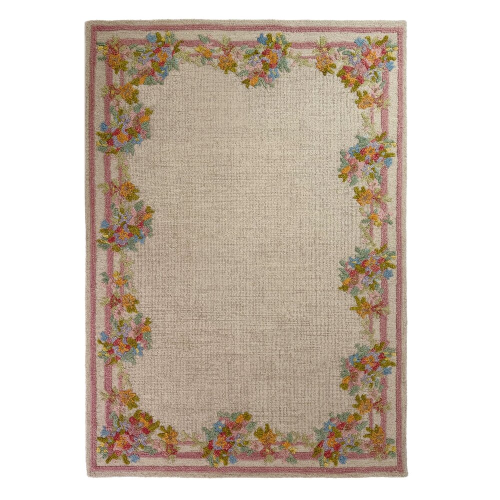 Wollen vloerkleed - Elise Roze/Kleurrijk Wollen vloerkleed - Elise Roze/Kleurrijk