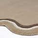 Wollen vloerkleed - Leo Scallop Border Beige/Taupe Wollen vloerkleed - Leo Scallop Border Beige/Taupe