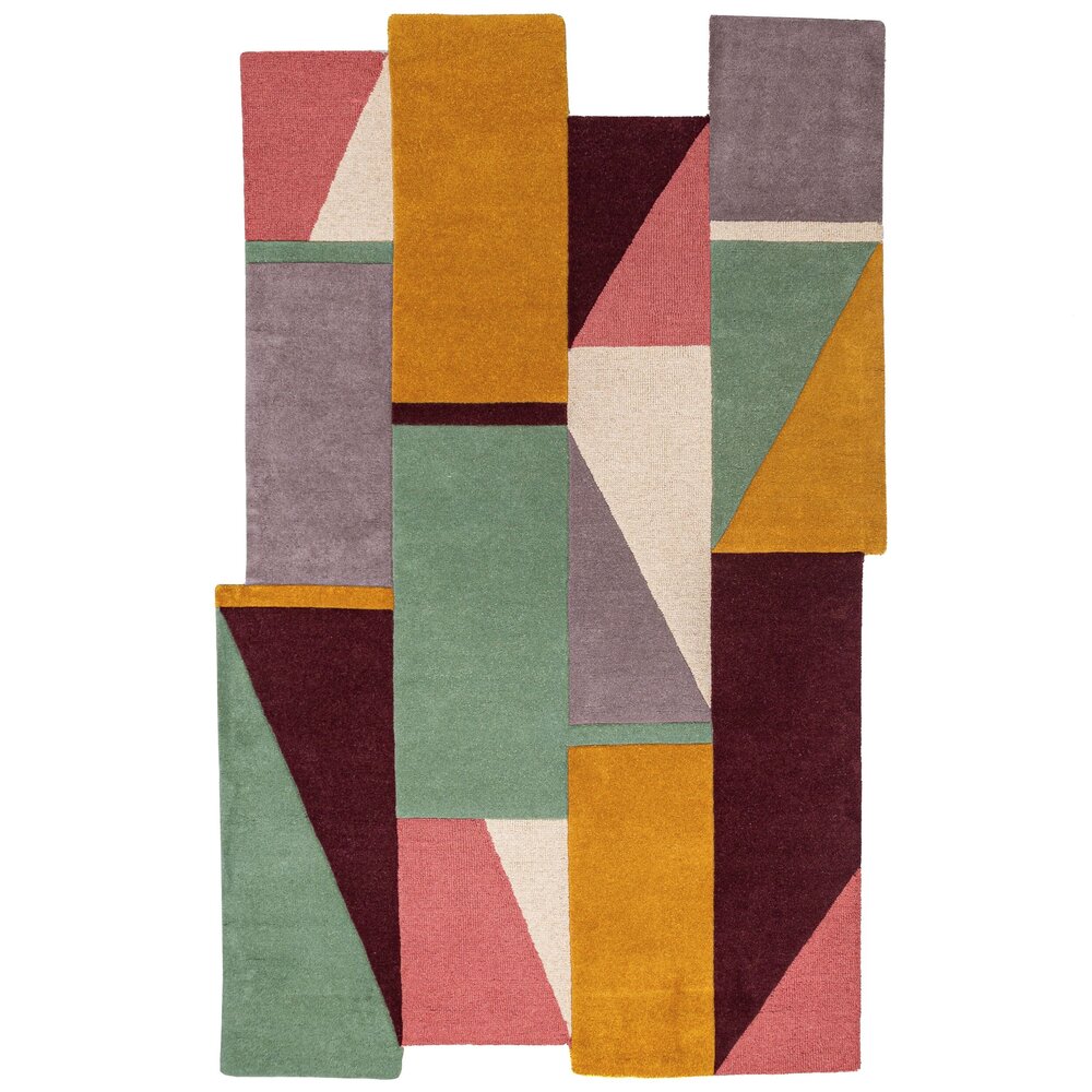 Abstract wollen vloerkleed - Shuffle Shaped Pastel/Kleurrijk Abstract wollen vloerkleed - Shuffle Shaped Pastel/Kleurrijk