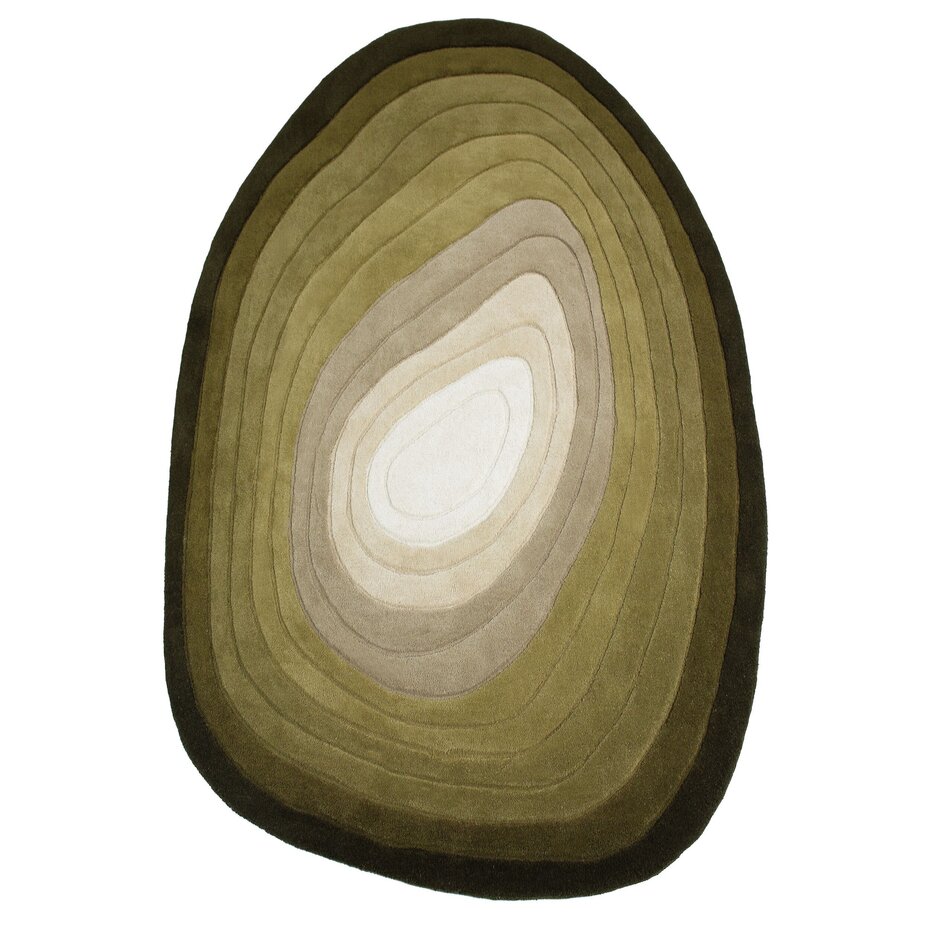 Organisch wollen vloerkleed - Puddle Ombre Groen Organisch wollen vloerkleed - Puddle Ombre Groen