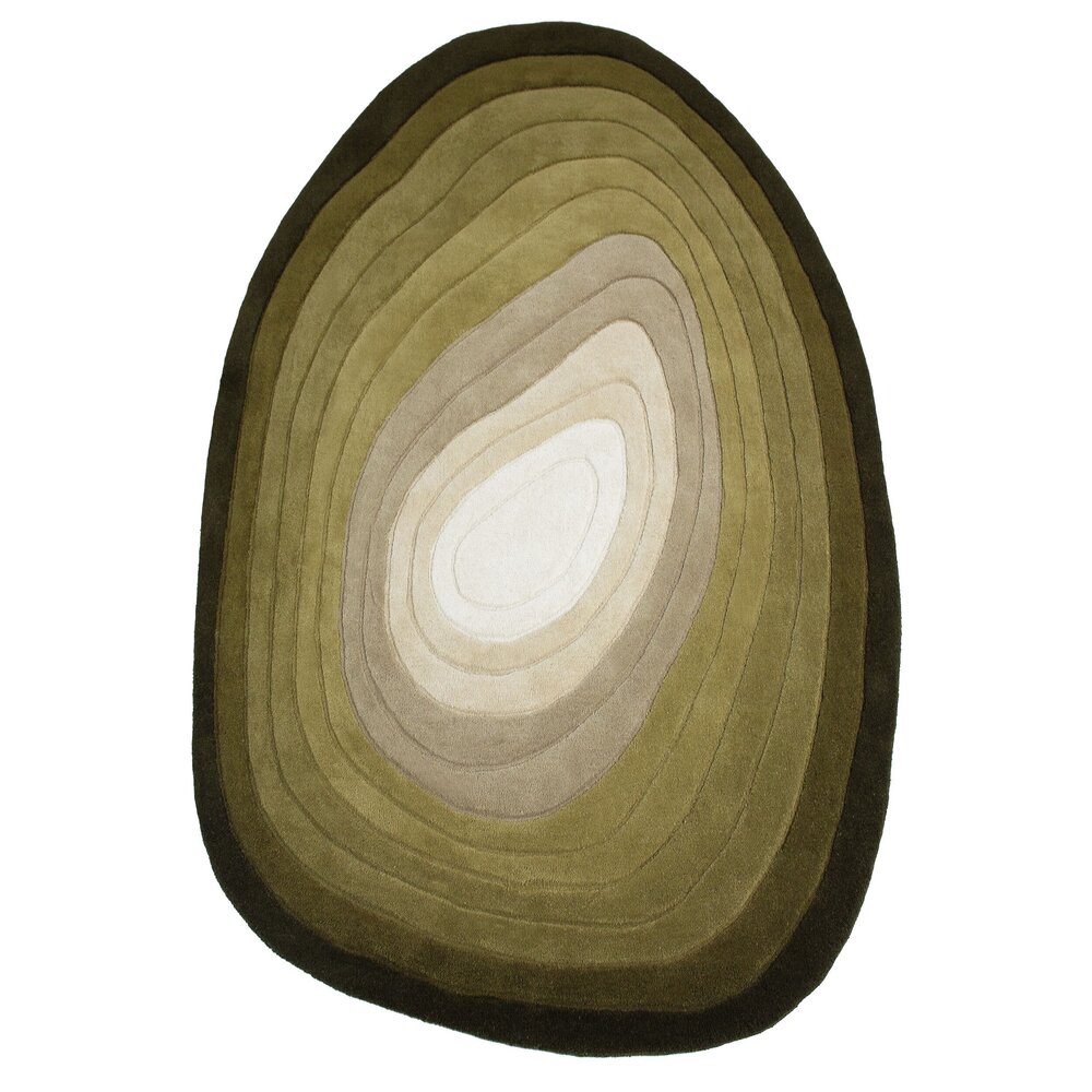 Organisch wollen vloerkleed - Puddle Ombre Groen Organisch wollen vloerkleed - Puddle Ombre Groen