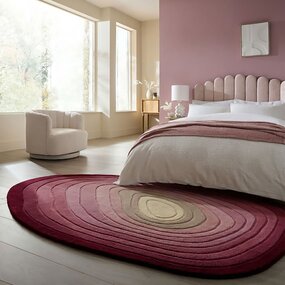 Organisch wollen vloerkleed - Puddle Ombre Paars Organisch wollen vloerkleed - Puddle Ombre Paars