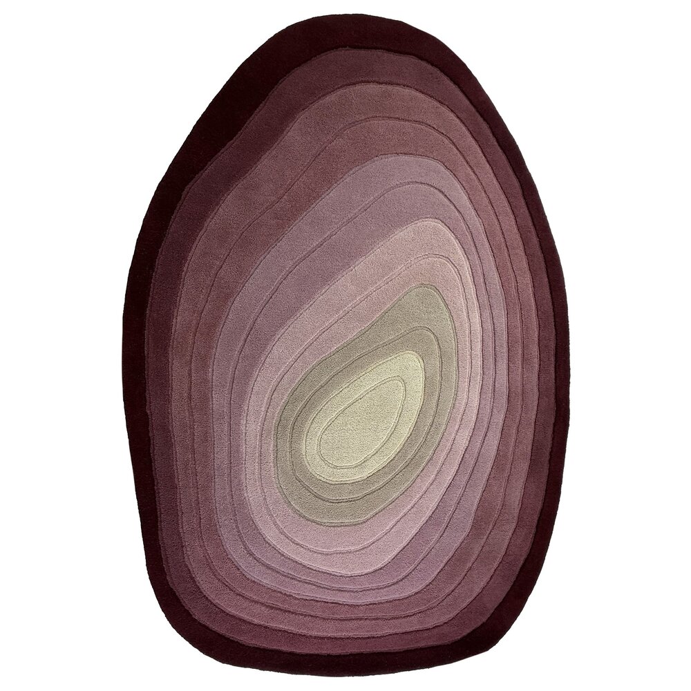 Organisch wollen vloerkleed - Puddle Ombre Paars Organisch wollen vloerkleed - Puddle Ombre Paars