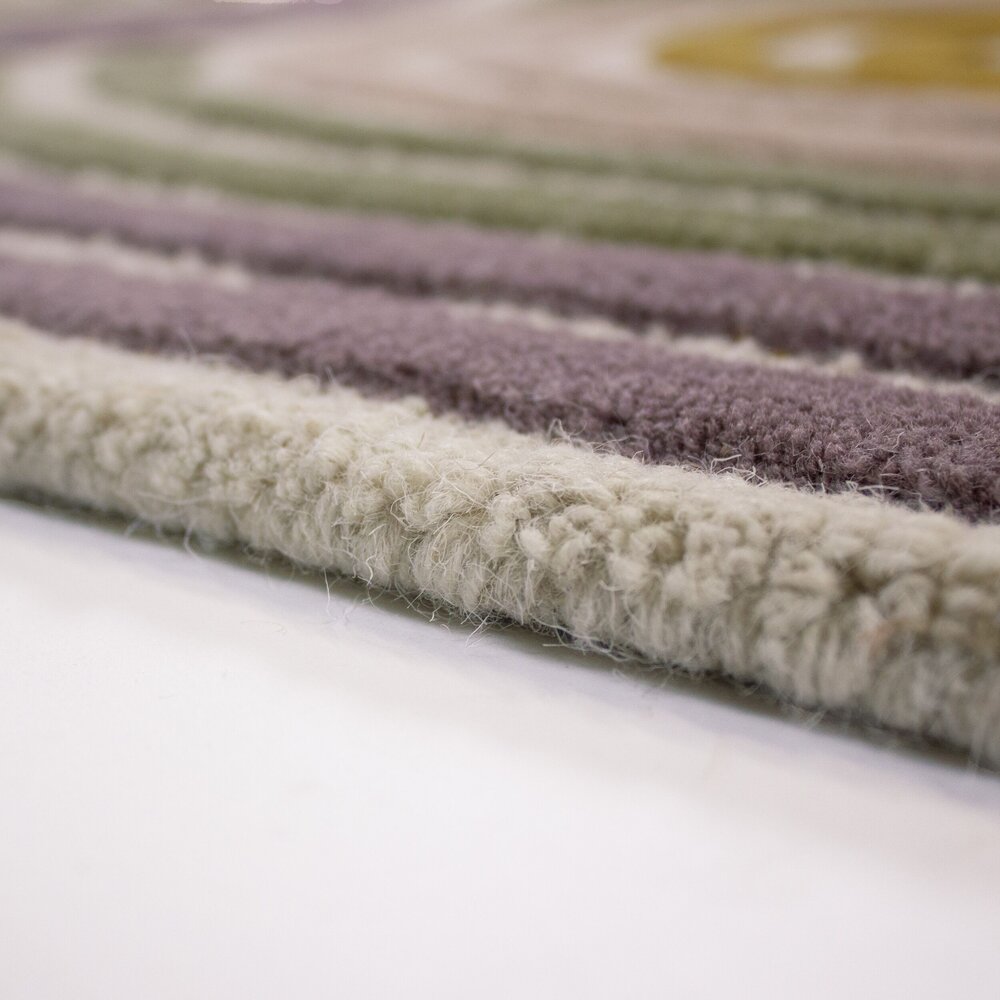 Wollen vloerkleed - Spiral Shaped Groen/Kleurrijk Wollen vloerkleed - Spiral Shaped Groen/Kleurrijk