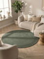 Rond wollen vloerkleed - Kari Groen
