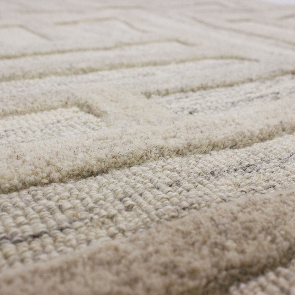 Wollen vloerkleed - Elva Naturel/Beige Wollen vloerkleed - Elva Naturel/Beige