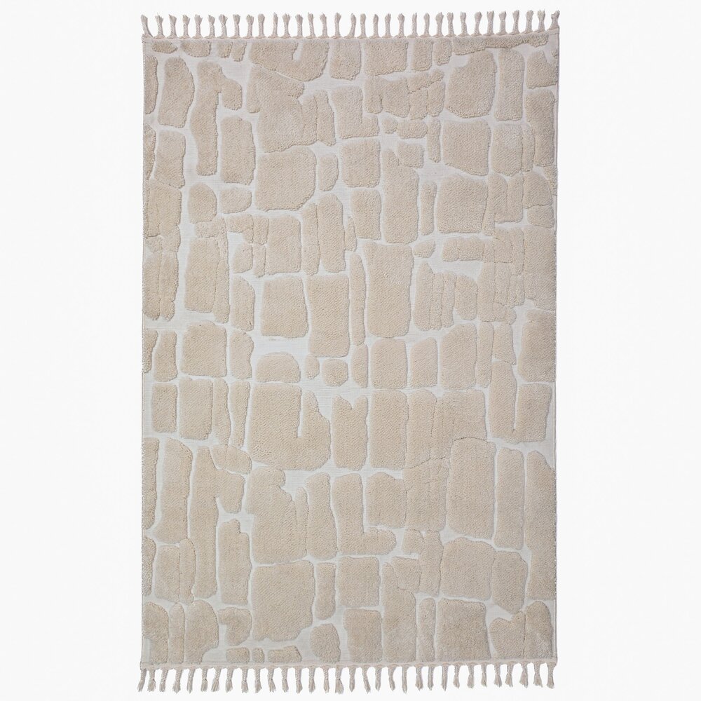 Modern vloerkleed - Esra Cobbled Creme Modern vloerkleed - Esra Cobbled Creme