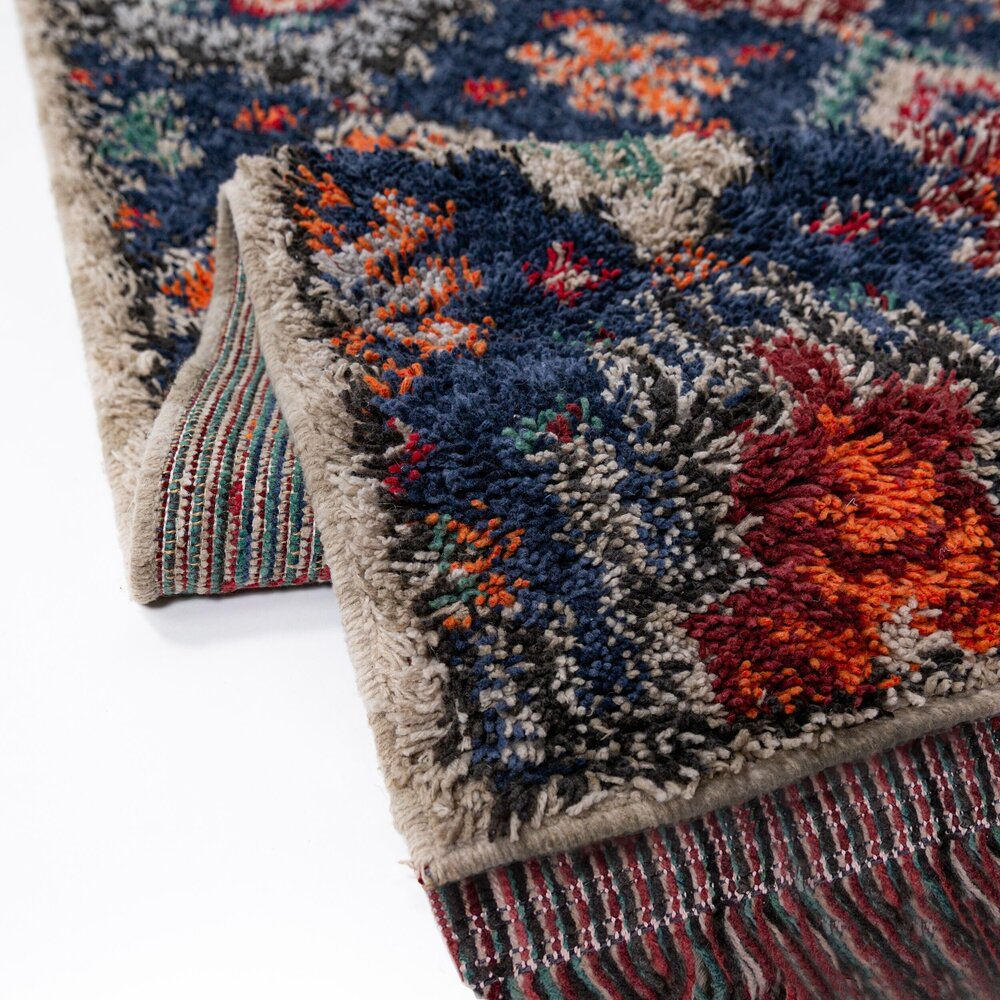 Shaggy vloerkleed - Jakob Navy/Kleurrijk Shaggy vloerkleed - Jakob Navy/Kleurrijk