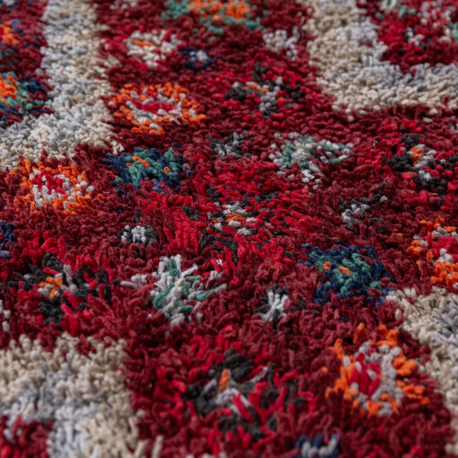 Hoogpolig vloerkleed - Emil Shaggy Rood Hoogpolig vloerkleed - Emil Shaggy Rood