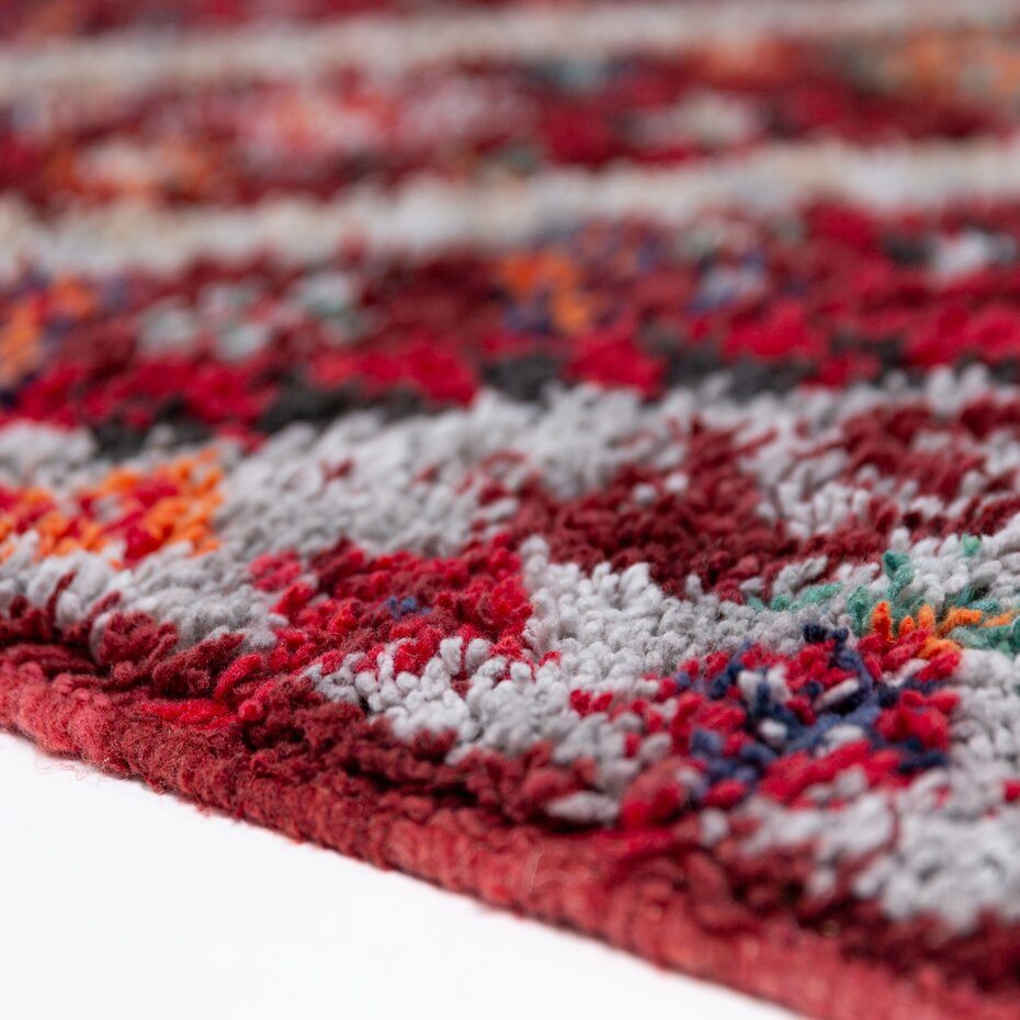 Hoogpolig vloerkleed - Emil Shaggy Rood Hoogpolig vloerkleed - Emil Shaggy Rood