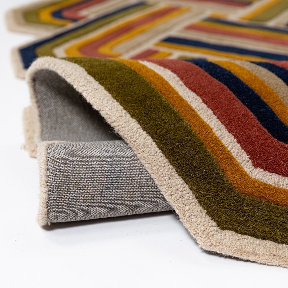 Wollen vloerkleed - Lattice Shaped Terracotta/Multi Wollen vloerkleed - Lattice Shaped Terracotta/Multi