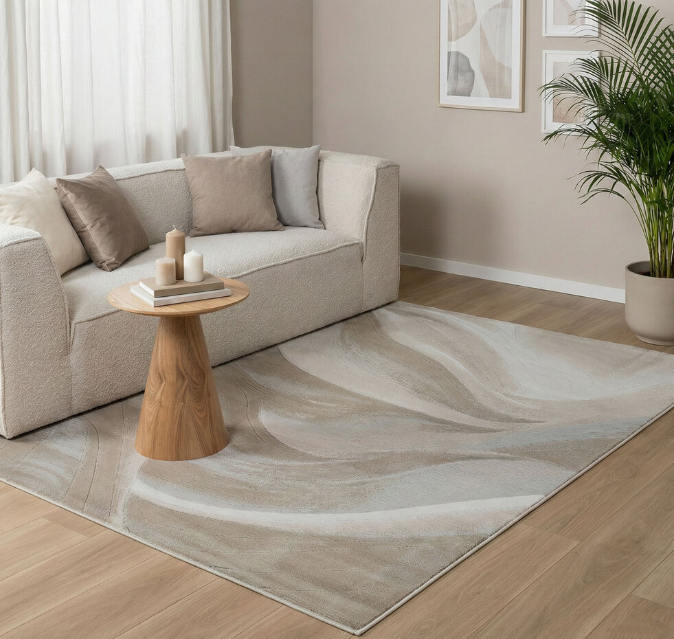 Modern vloerkleed - Ancora Beige/Grijs
