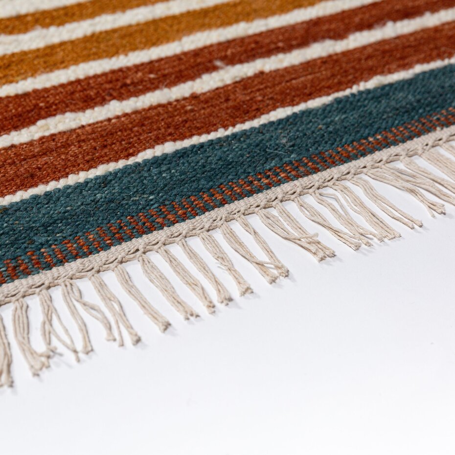 Wollen vloerkleed - Boucle Frame Multicolor Wollen vloerkleed - Boucle Frame Multicolor