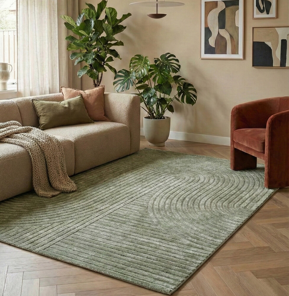 Modern vloerkleed - Eliora Japandi Groen