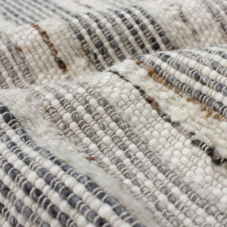 Wollen vloerkleed - Veya Stripe Naturel Wollen vloerkleed - Veya Stripe Naturel