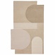 Wollen abstract vloerkleed - Lozenge Beige/Naturel Wollen abstract vloerkleed - Lozenge Beige/Naturel