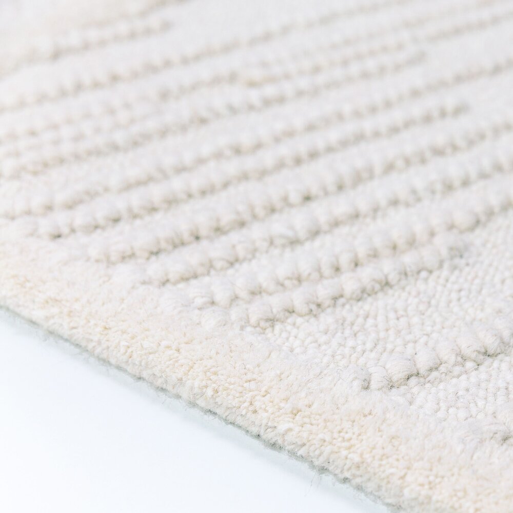 Wollen vloerkleed - Sculptured Blocks Wit Wollen vloerkleed - Sculptured Blocks Wit