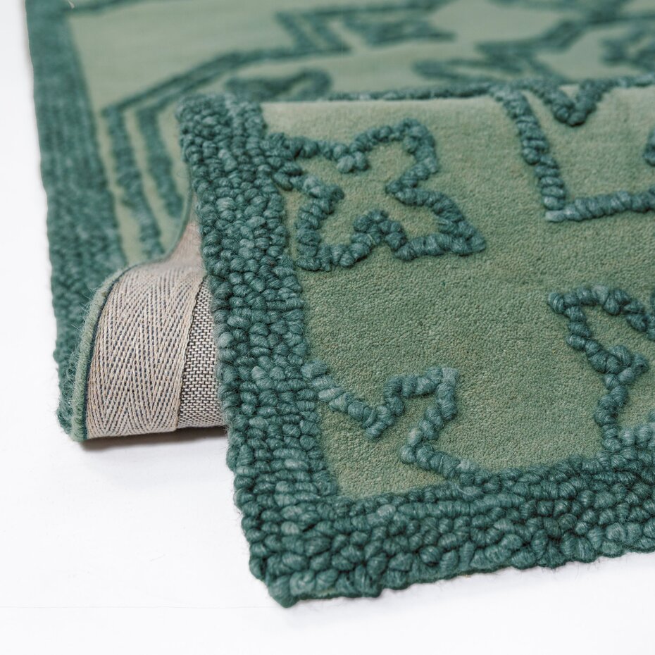 Wollen vintage vloerkleed - Sable Duck Egg Groen Wollen vintage vloerkleed - Sable Duck Egg Groen