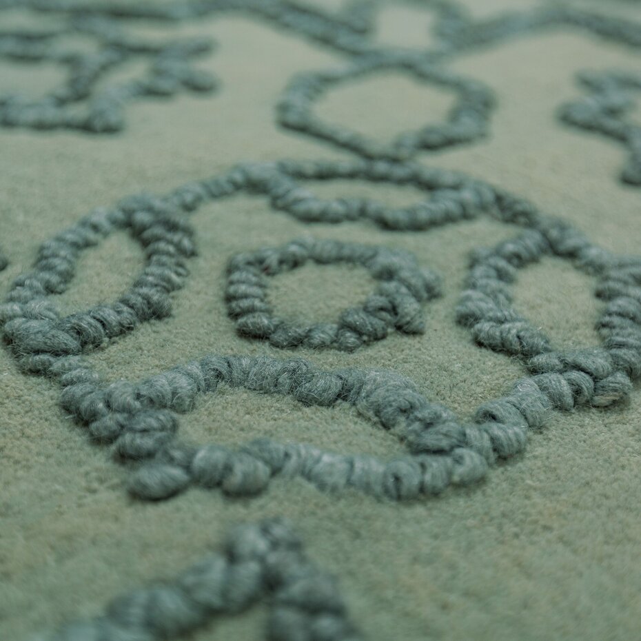 Wollen vintage vloerkleed - Sable Duck Egg Groen Wollen vintage vloerkleed - Sable Duck Egg Groen