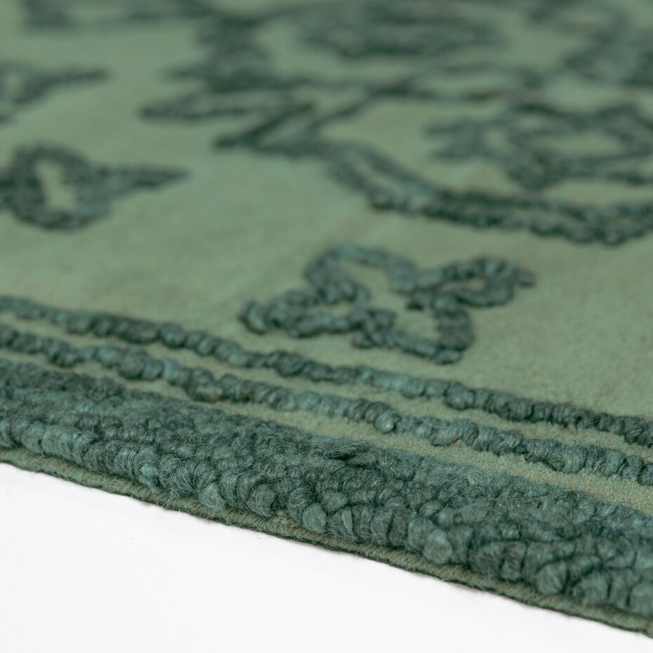 Wollen vintage vloerkleed - Sable Duck Egg Groen Wollen vintage vloerkleed - Sable Duck Egg Groen