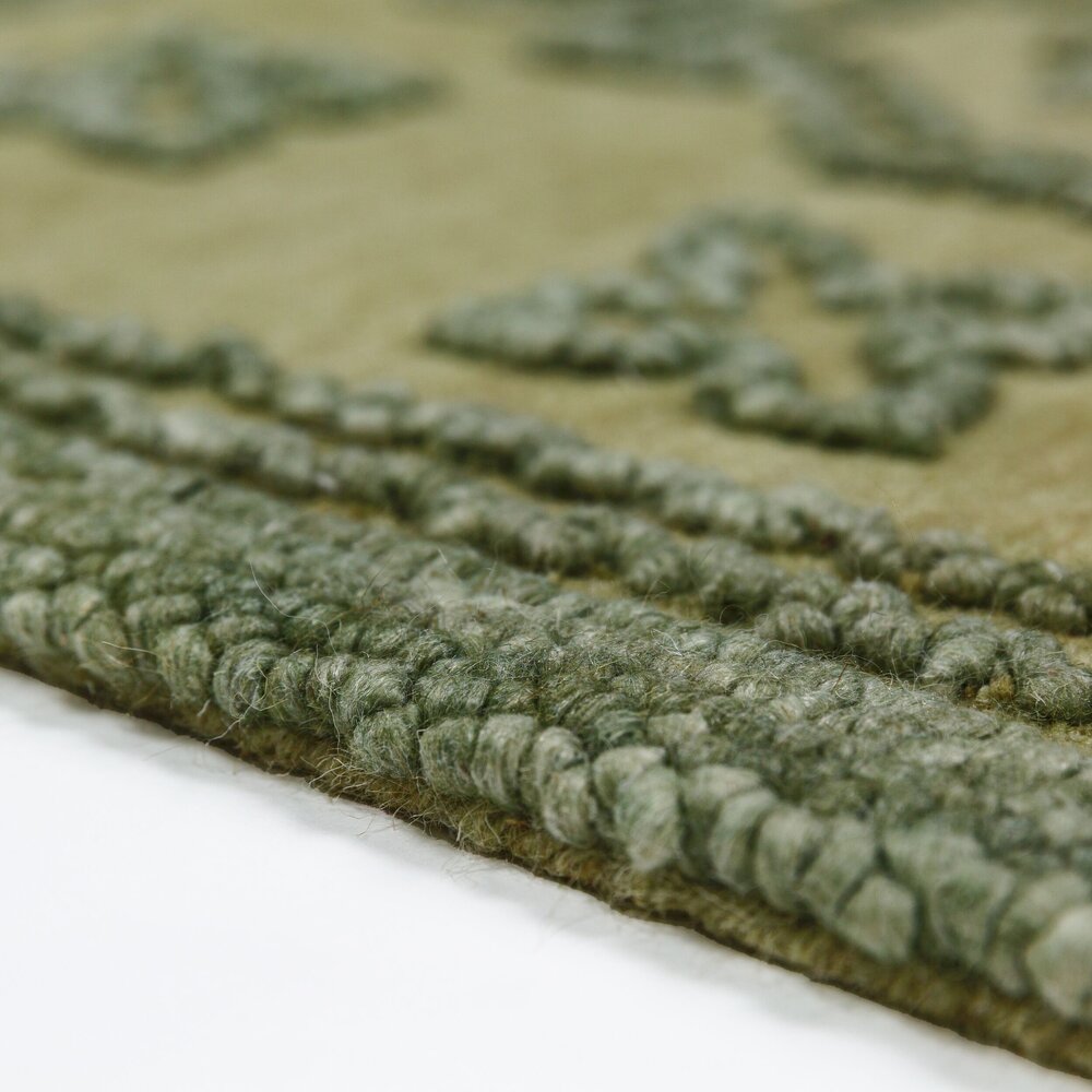 Wollen vintage vloerkleed - Sable Groen Wollen vintage vloerkleed - Sable Groen