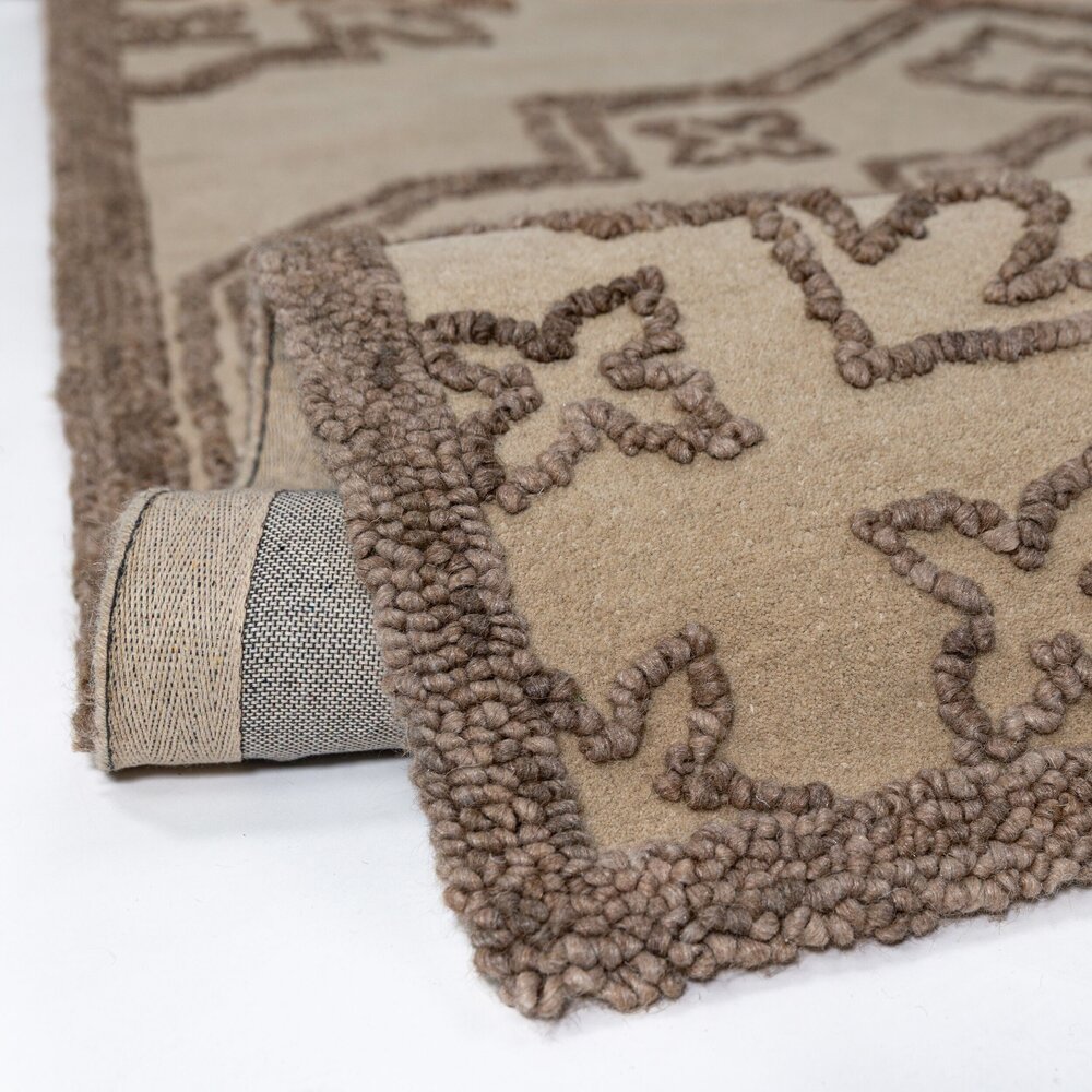 Wollen vintage vloerkleed - Sable Naturel/Bruin Wollen vintage vloerkleed - Sable Naturel/Bruin