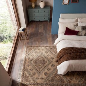 Jute vintage vloerkleed - Orin Naturel/Bruin