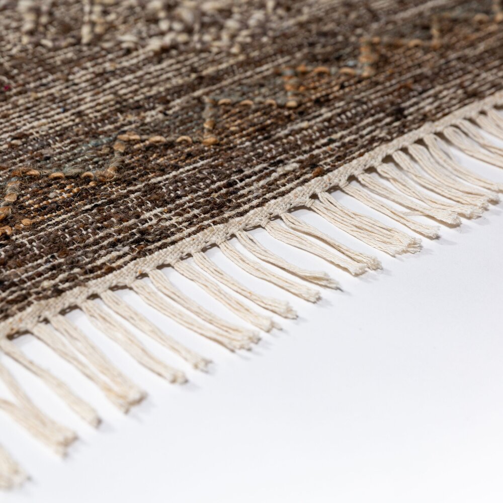 Jute-wol mix vloerkleed - Marra vintage Naturel/Bruin