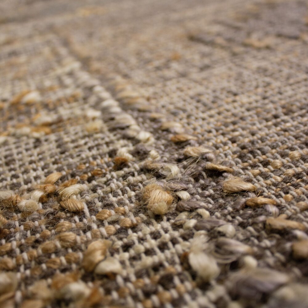 Jute-wol mix vloerkleed - Avena vintage Naturel/Bruin