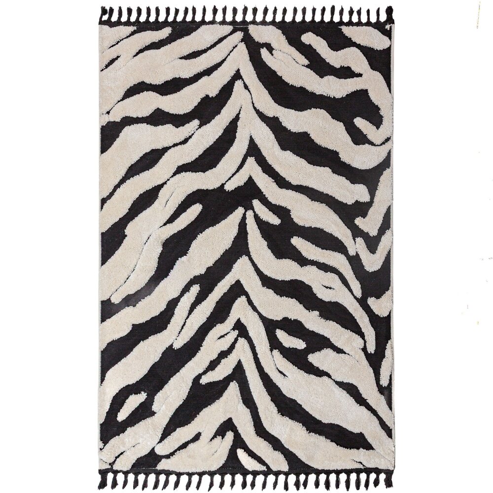 Zebra vloerkleed - Esra Zwart/Wit Zebra vloerkleed - Esra Zwart/Wit